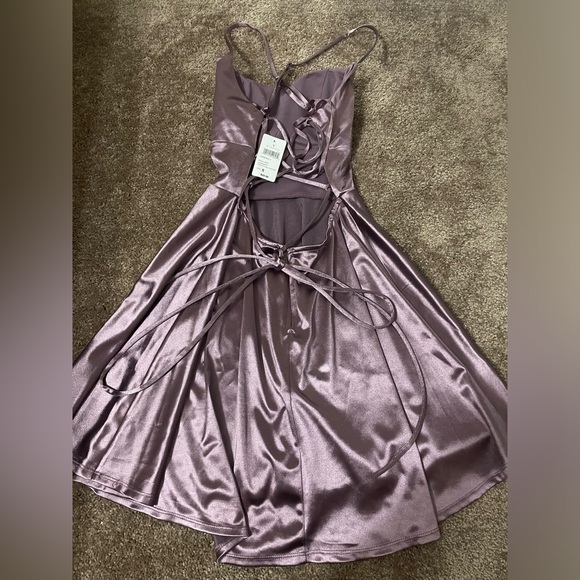 Windsor Satin Sleek Mini Dress - Picture 2 of 3